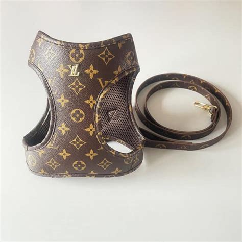 louis vuitton dog harness and lead|louis vuitton breast collar.